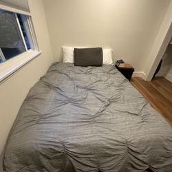 Queen Bed with Mattress & Storage Drawers