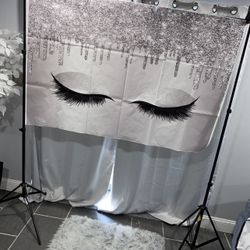Backdrop Photo shoot Stand (can add your own pictures)