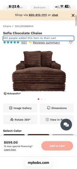 Bob’s furniture super comfy chaise lounge - brand new