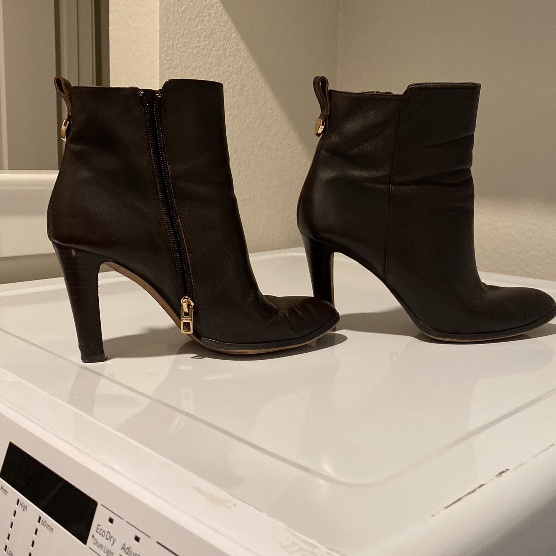 Used Brown Coach Boots 8.5