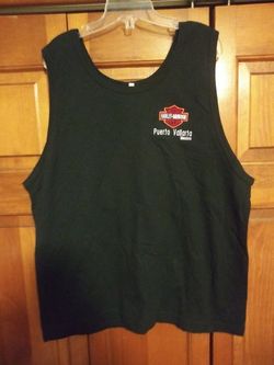 20 3/4" COLLAR TO BOTTOM & 21" PIT TO PIT HARLEY-DAVIDSON PUERTO VALLARTA, MEXICO TANK TOP