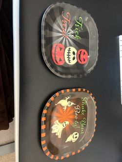 Halloween Decorative Plates Set of 2