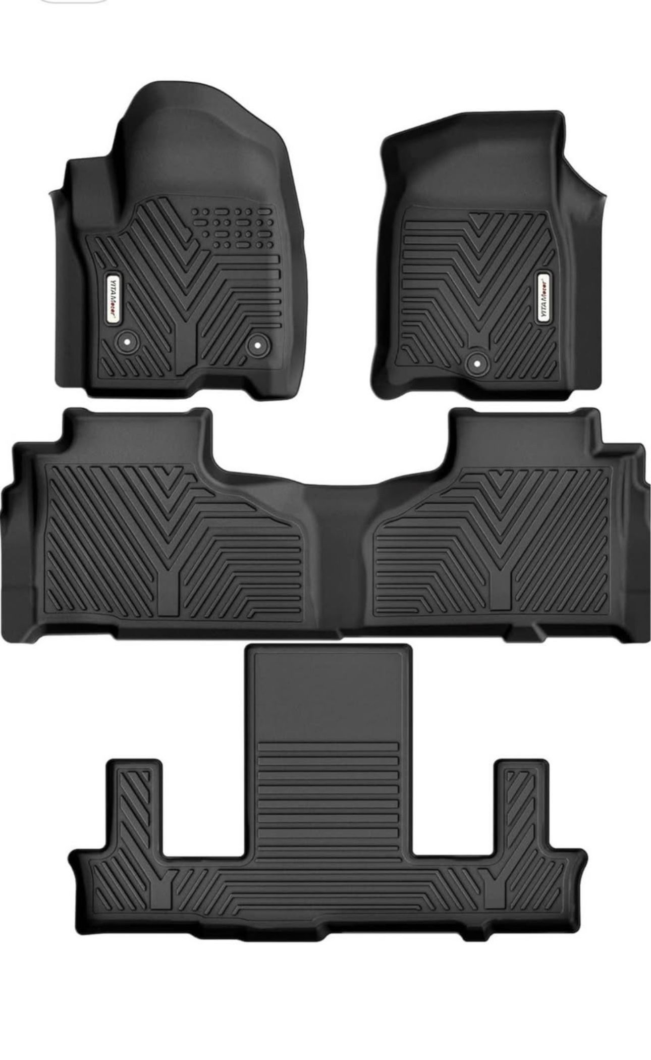 YITAMOTOR 3 Rows Floor Mats Compatible with 2021-2024 Chevrolet Tahoe/GMC Yukon/Cadillac Escalade wi