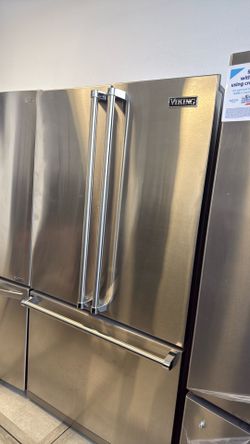 Viking frenchdoor counter depth stainless steel fridge