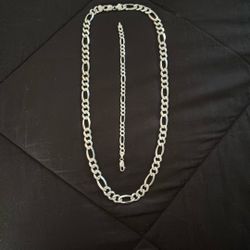 925 Silver Figaro Set