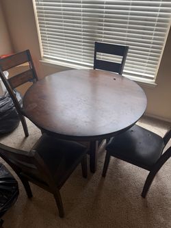 Wood dining table