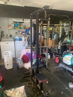 Home Gym Power Rack with Cable Pulley