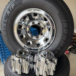 (4) LT 235/85/16 Ironman Radial A/P tires on 16” Ford F-250 wheels 