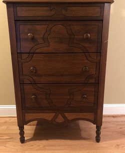 Antique Dresser Drawers with Carved Design on Front, Dove Tailed Drawers, and Slight Backsplash