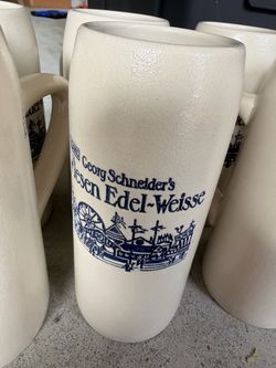 Set of 6 Georg Schneider Wiesen Edel-Weisse Beer Steins – $60