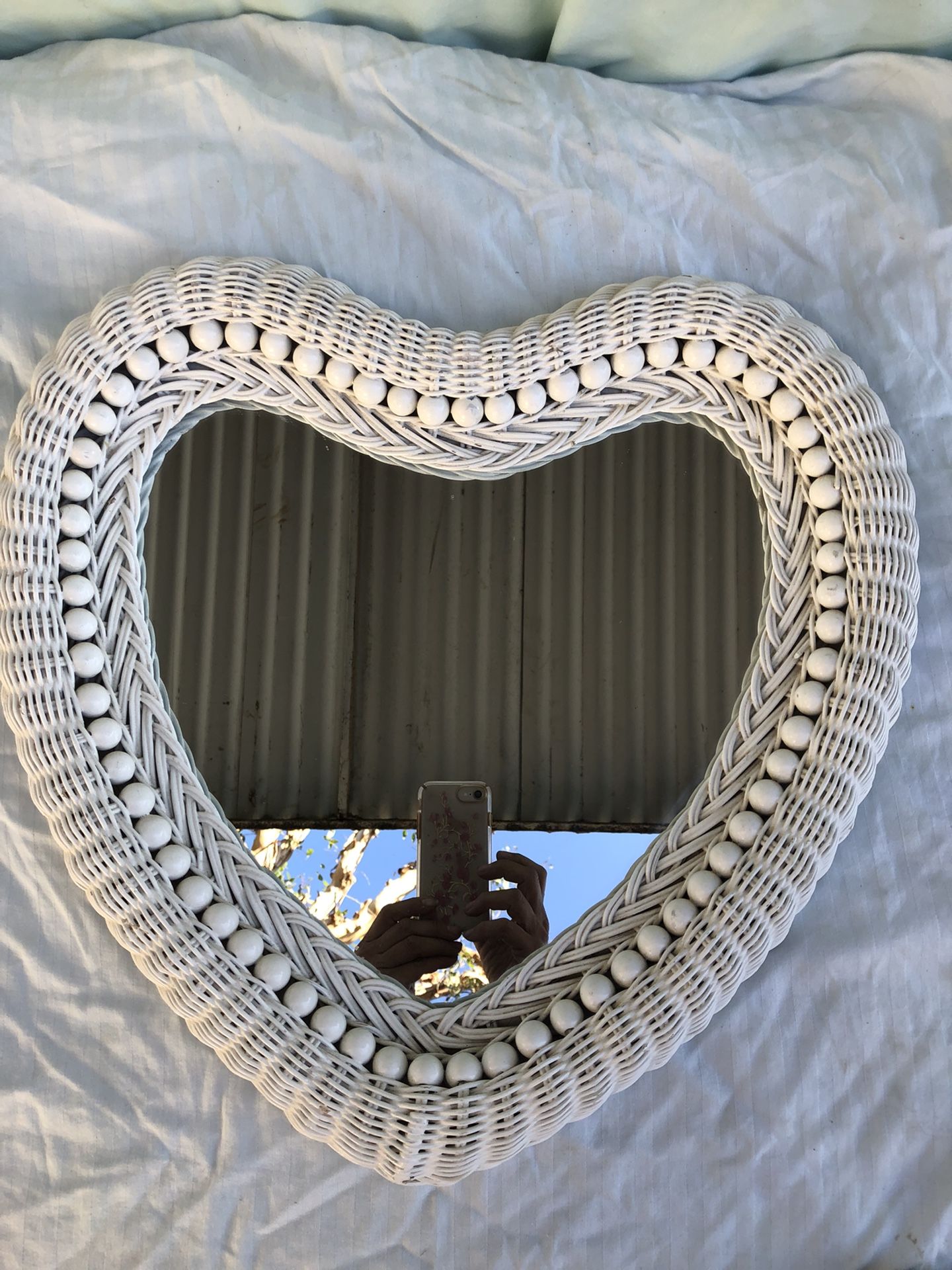 wicker heart shaped