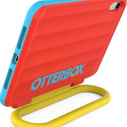 OtterBox Made for Kids Case for iPad Mini (A17) and iPad Mini (6th gen) - Hearts and Crafts (Red), Easy Installation and Removal, Grab and Go Handle, 