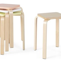 Stackable Bentwood Stools Set of 4, 18-Inch Height For Sale $39.00 50%+ OFF Retail $79.99 NEW IN BOX