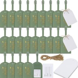 24 Bulk Luggage Tags Wedding Favors "And So The Adventure Begins" Luggage Tags