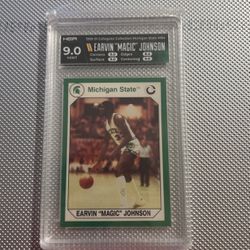 1990-91 Collegiate Collection Michigan State Earvin Magic Johnson HGA9.0