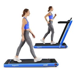 $300 COSTWAY GOPLUS SUPERFIT FOLDAWAY ELECTRIC TREADMILL WITH BLUETOOTH SPEAKER 