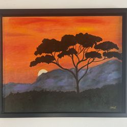 Original Framed Painting: Mountain Echo