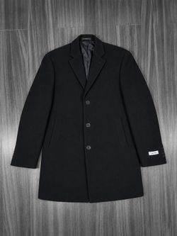 Calvin Klein Black wool overcoat Large