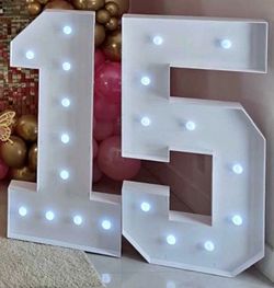 Number 15 with lights