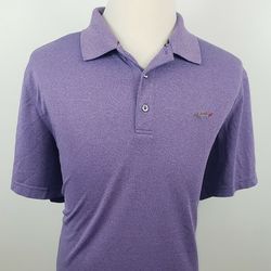 Greg Norman Mens Large Lavender Golf Polo Short Sleeve Casual Shirt 