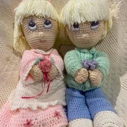 Handmade Crocheted Precious Moments Dolls
