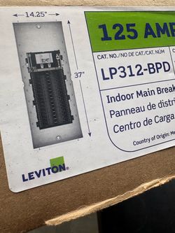Leviton 125 Amp 30-Space, 30-Circuit Indoor Load Center with Main Circuit Breaker LP312-BPD