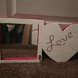 Mirror With Coat Hooks