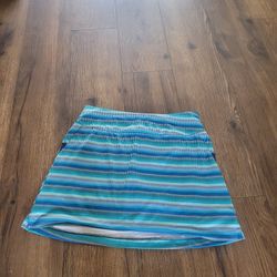 Adidas Women's Ultimate 365 Printed  Athletic Skirt Blue Stripe Size Medium