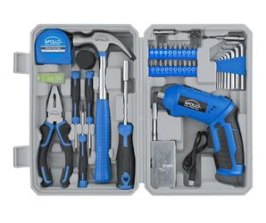 Tool Set With Cordless Power Screwdriver 