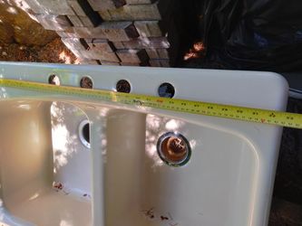 Cast Iron Enamel Sink Used