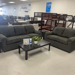 Grey Sofa And Love Seat 