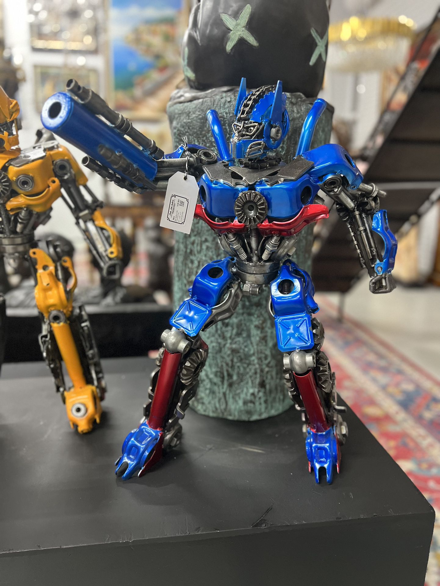 Red & Blue Optimus Prime Statue
