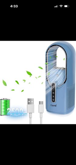 Portable Baseless Desktop Personal Fan 11.8 Inches For Home Or Office