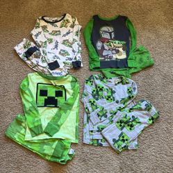 Boys Baby Yoda And Minecraft Pjs
