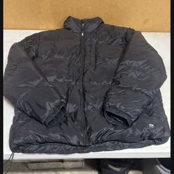 Vans Black Puffer, Jacket Size Large