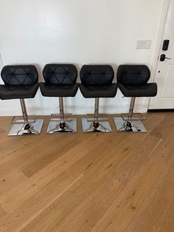 Black bar stools