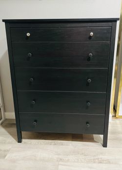 Modern Contemporary 45" Tall IKEA 5-Drawer Dresser Espresso Color