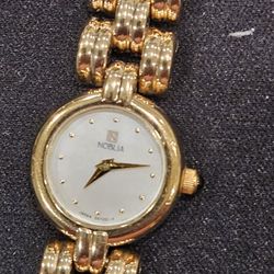 LADIES NOBLIA GOLD PLATED WATCH 