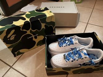 Bapesta Size 9.5 Blue Camo