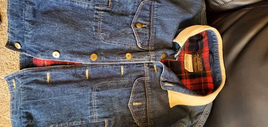 Eddie Bauer vintage wool lined jean jacket