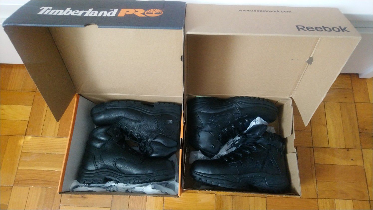 Timberland and Reebok work boots size 10.5