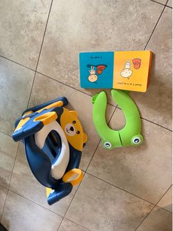 Cute Potty Training set, bear and Frog