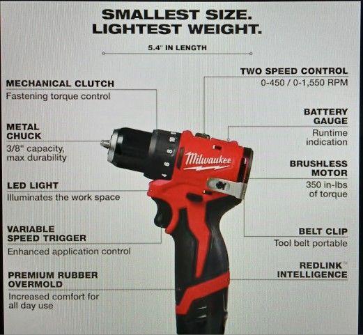 Milwaukee M12 Subcompact Brushless Drill - New