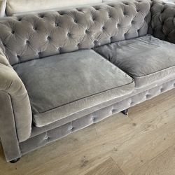 Restoration Hardware 8’ Chesterfield Luxe Sofa