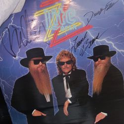Signed Zz top Poster