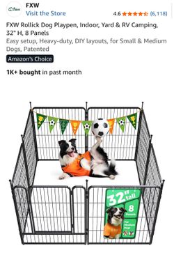 32” Heavy-Duty Dog Playpen – $70  32” Heavy-Duty Folding Dog Playpen – Good Condition