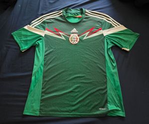 Men's Mexico Green Home Soccer Jersey Size Large - Excellent Condition