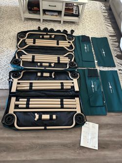 Disc-O-Bed XL Portable Camping Cot Bunk Bed System (never used & retails for over $450!)