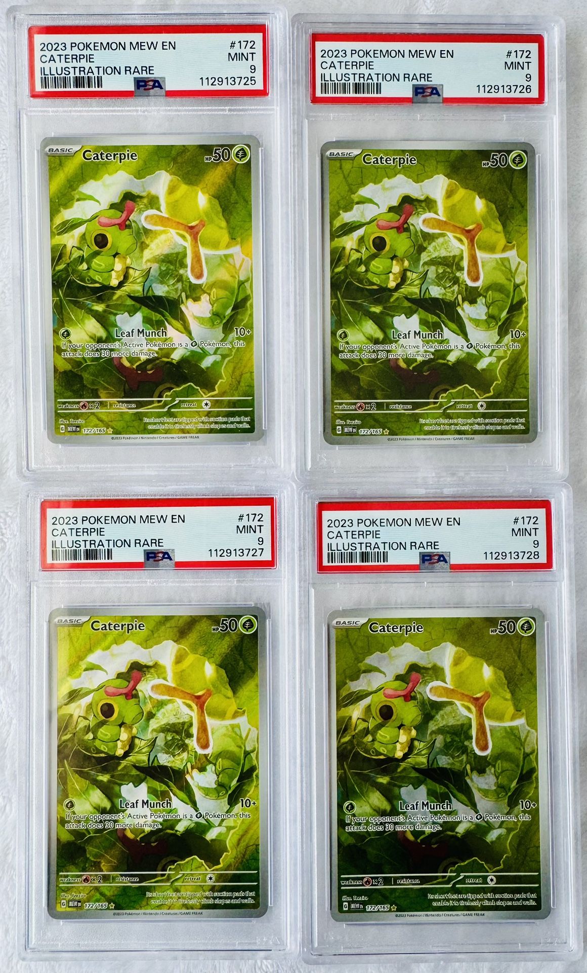Caterpie Illustration Rare - 2023 Pokemon 151 - PSA 9 Mint [4x Available]