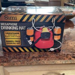 Megaphone drinking hat, brand new never used